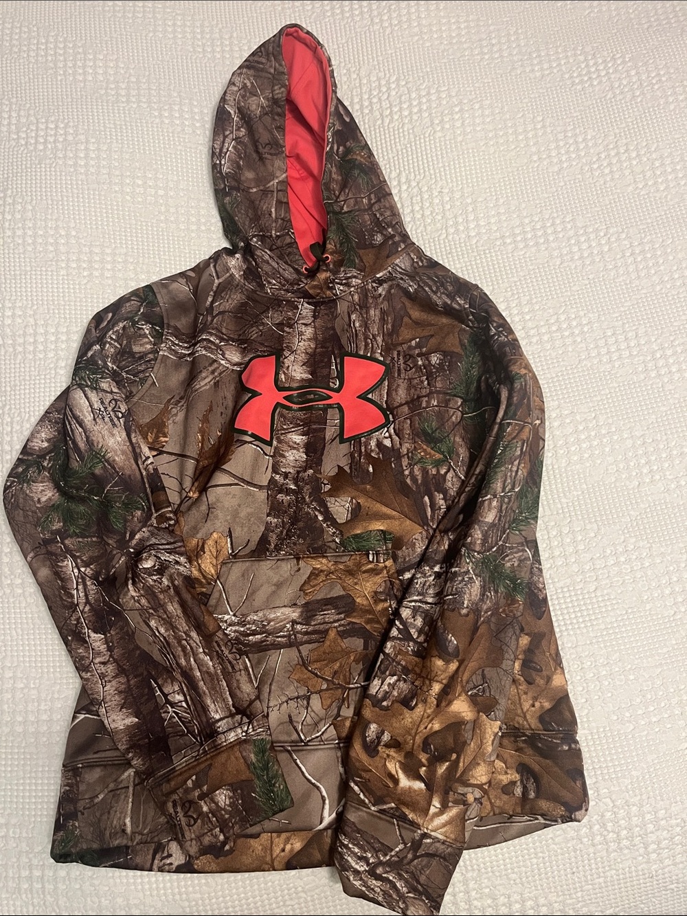 Under Armour Women’s Camo Hoodie with Pink Logo